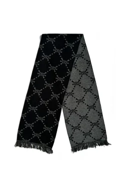 ANGEL MONOGRAM SCARF BLACK