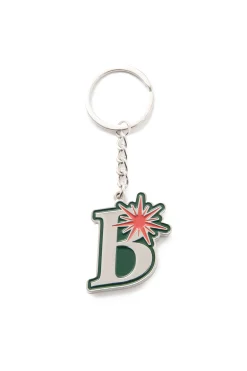 B LOGO KEYCHAIN SILVER