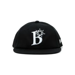 B Logo 6-Panel Cap Black