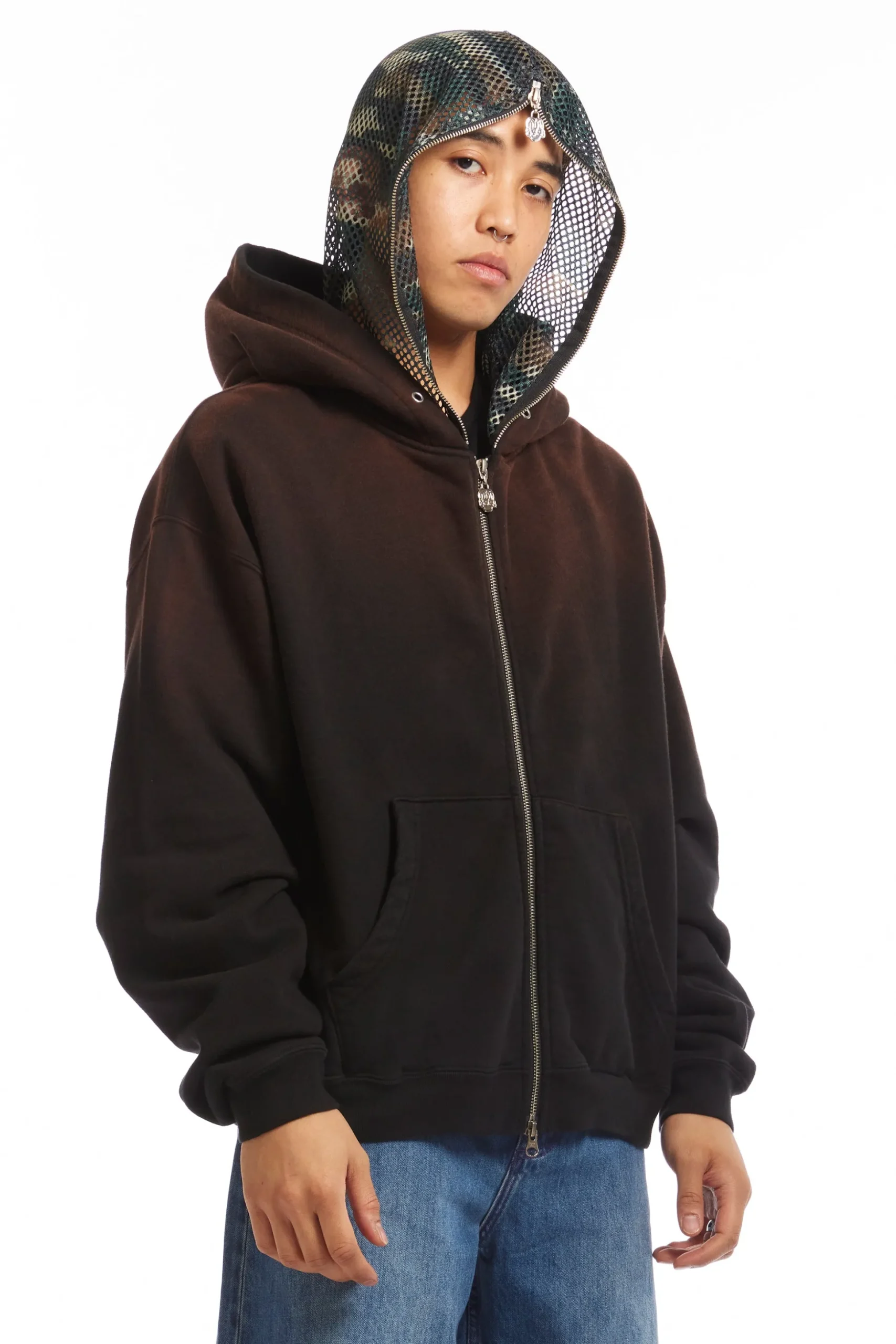 CAMO FACE FULL ZIP HOODIE