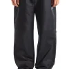 Check Track Pants Navy Dark Brown