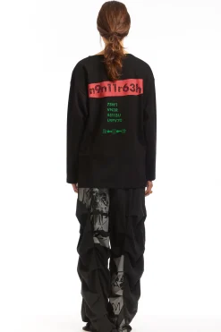 CODE BOAT-NECK L/S TEE BLACK