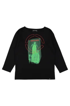 CODE BOAT-NECK L/S TEE BLACK