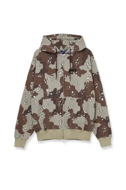 Desert Camo Zip Hoodie Sand