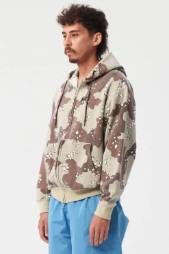 Desert Camo Zip Hoodie Sand