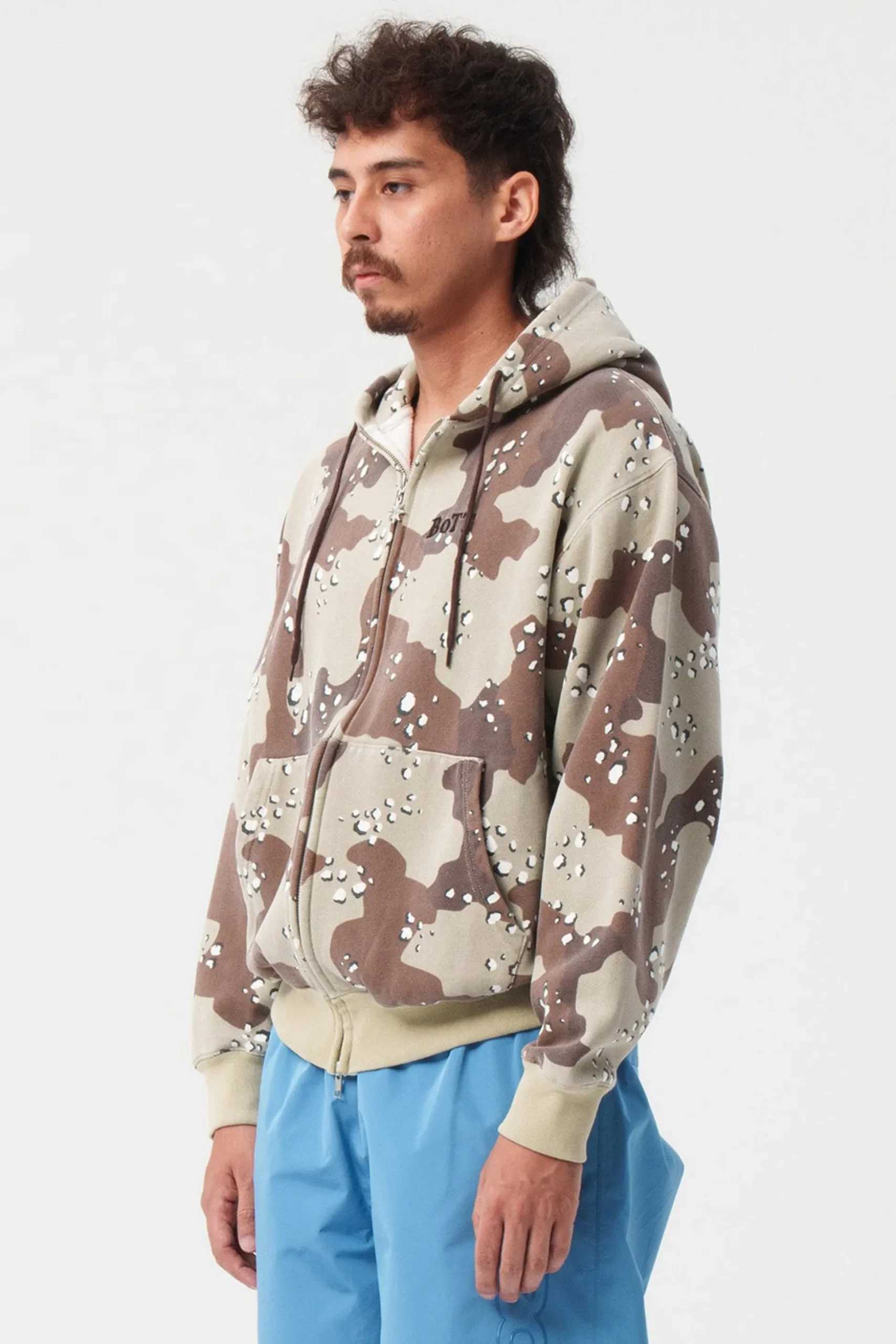 Desert Camo Zip Hoodie Sand