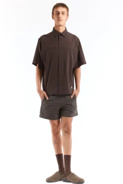 Dot Air Shirt Dark Brown