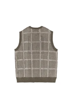 GRID LOOSE KNIT VEST