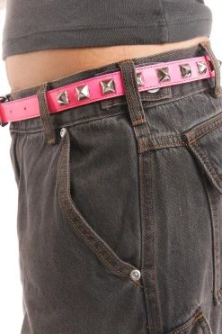 HALF STUDS BELT PINK