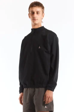 Heavy Half Zip Black