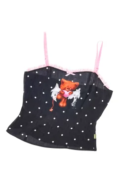 HEAVY HEART SPOTS SATIN TANK