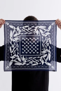 KALEIDOSCOPE OF BUTTERFLIES BANDANA - NAVY