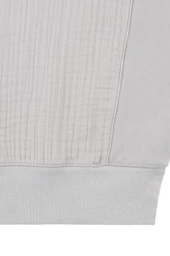 LAYERED GAUZE HALF ZIP