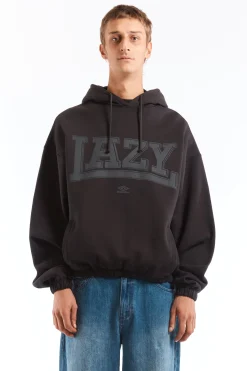 Lazy Mask Hoodie Washed Black