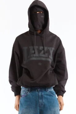 Lazy Mask Hoodie Washed Black