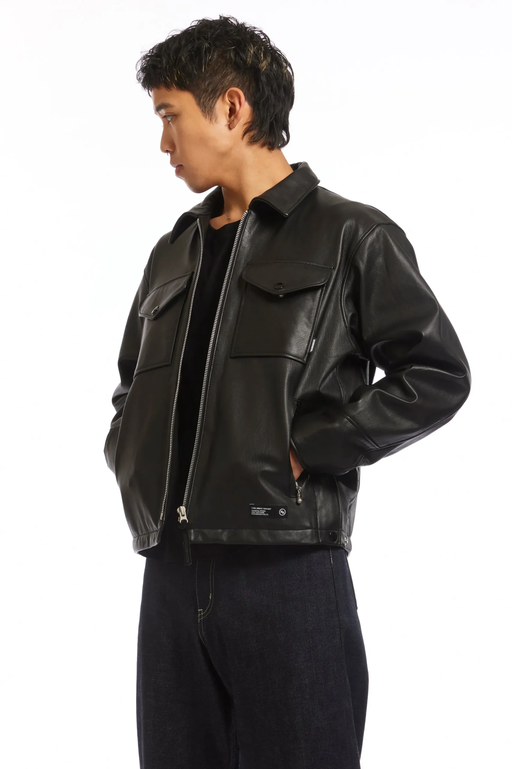 LEATHER PM JACKET BLACK
