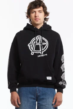 NH X ANARCHIC ADJUSTMENT . SWEAT HOODIE LS BLACK