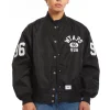 NYLON TWILL TEAM JACKET BLACK