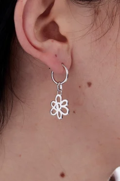 OUTLINE GESTURE EARRING - SILVER