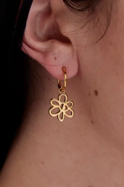 OUTLINE GESTURE EARRING - GOLD