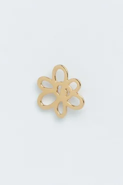 OUTLINE GESTURE STUD - GOLD