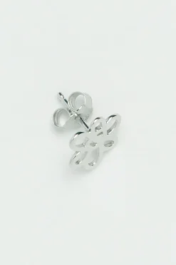OUTLINE GESTURE STUD - SILVER