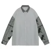 OVERDYE GRID SLEEVE BIG SHIRT