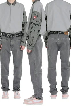 OVERDYE GRID SLEEVE BIG SHIRT