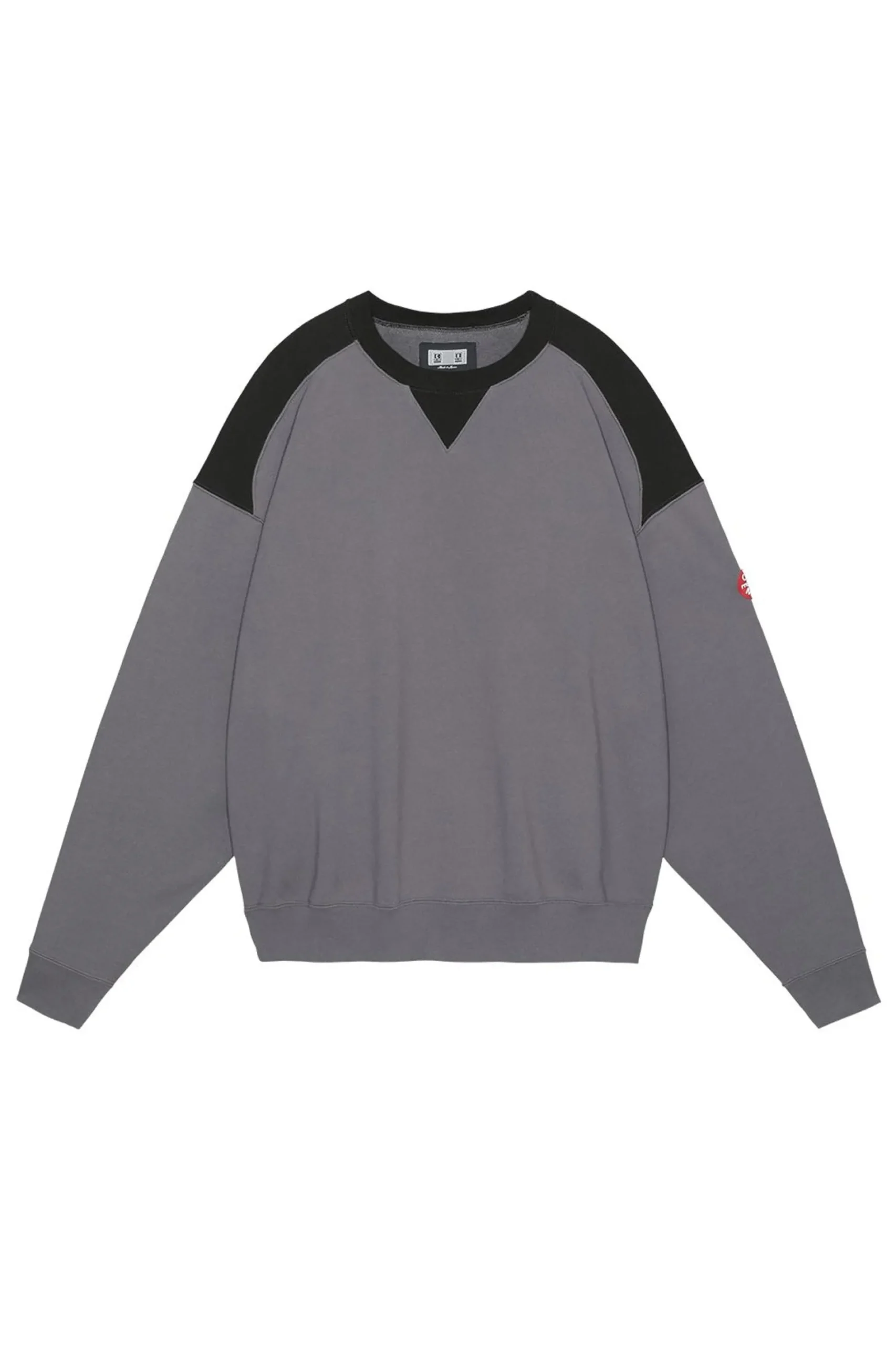 PANEL SHOULDER CREW NECK CHARCOAL
