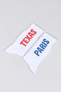 PARIS, TEXAS SOCKS WHITE