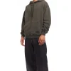 PIGMENT DYED SWEAT HOODIE BLACK