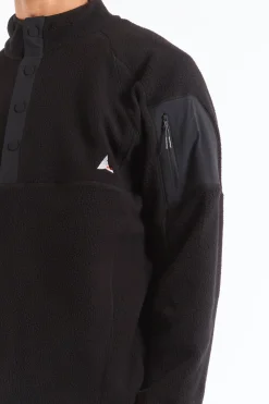 Polartec Fleece Button Up Black