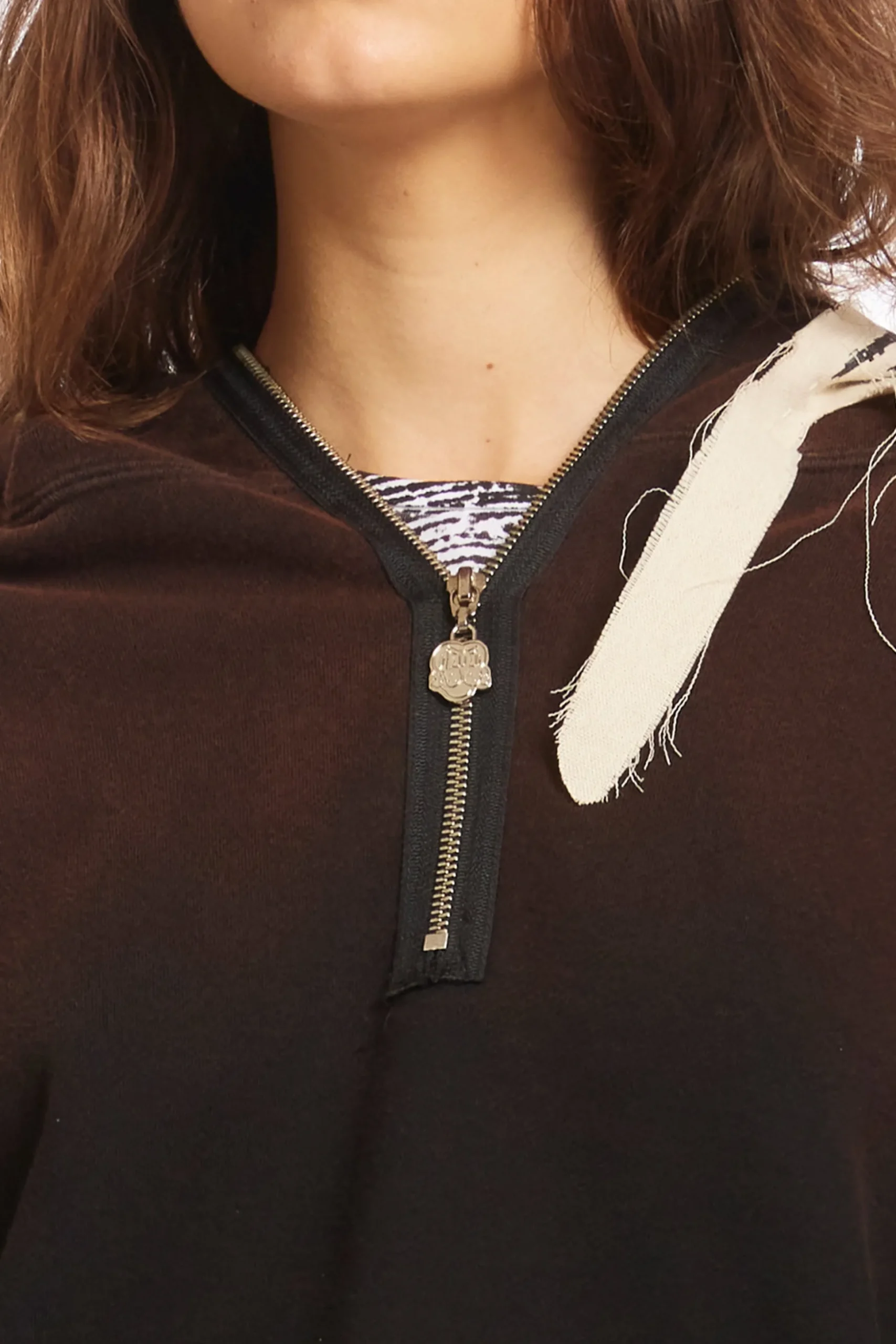PUNK PATCH 1/4 ZIP PULLOVER HOODIE