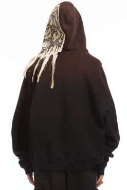 PUNK PATCH 1/4 ZIP PULLOVER HOODIE