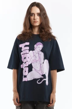 Ratgirl Woman Tee Navy