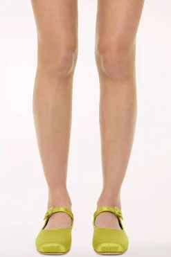 SANDY LIANG MARY JANE POINTE SATIN BALLET FLAT