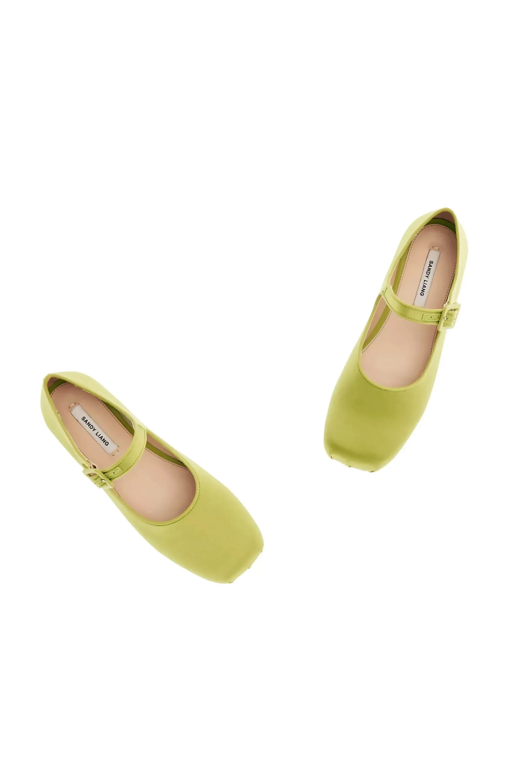 SANDY LIANG MARY JANE POINTE SATIN BALLET FLAT