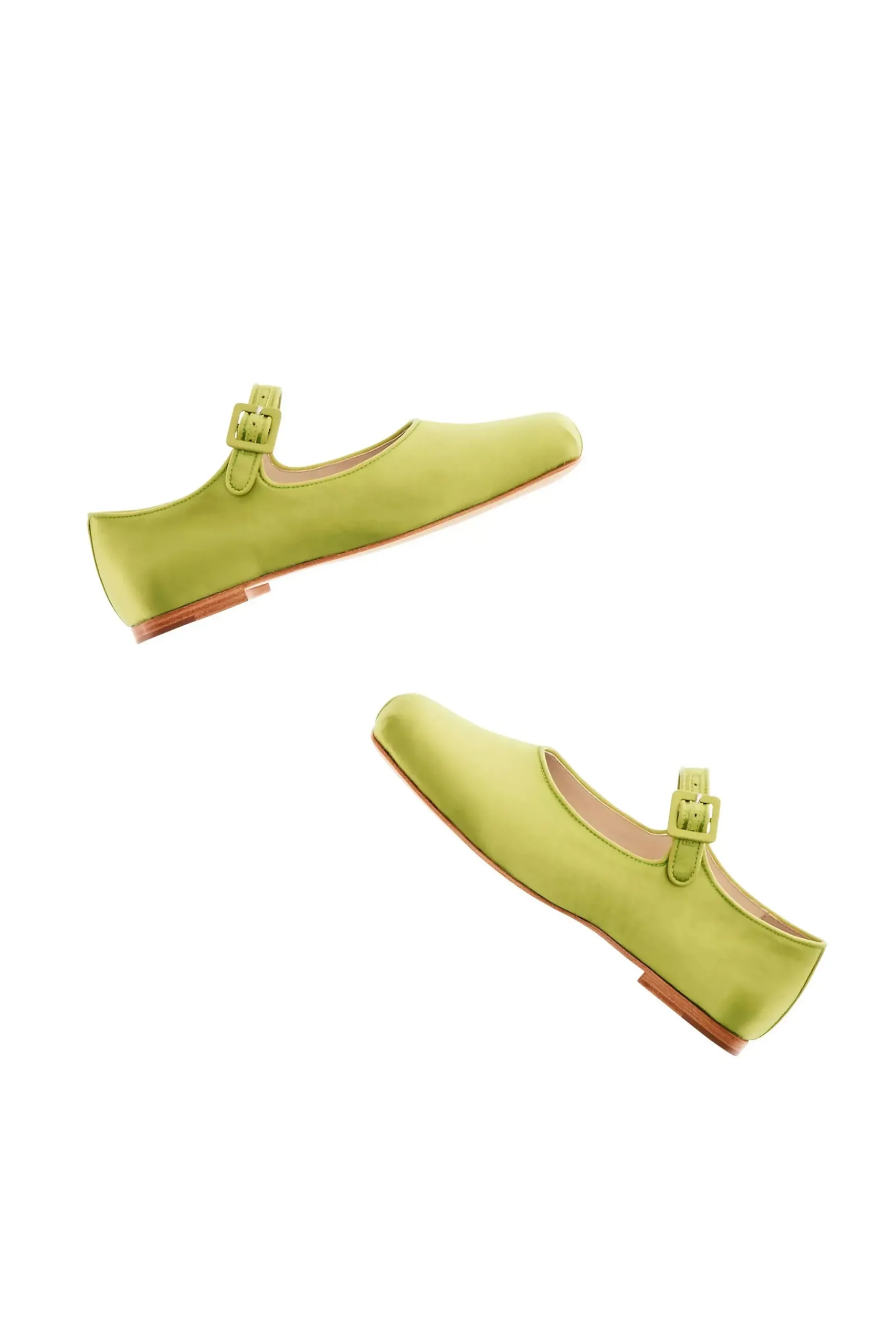 SANDY LIANG MARY JANE POINTE SATIN BALLET FLAT