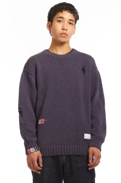 SAVAGE CREWNECK KNITTED SWEATER NAVY