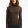 Sheer Knit Dark Brown