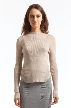 Sheer Knit Dark Ivory