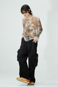 SUSUMU MUKAI - MARKINGS MESH TOP