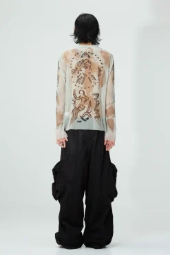 SUSUMU MUKAI - MARKINGS MESH TOP