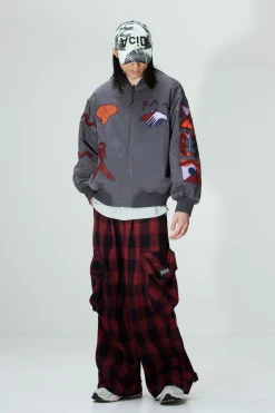 SUSUMU MUKAI - MARKINGS REVERSIBLE BOMBER JACKET
