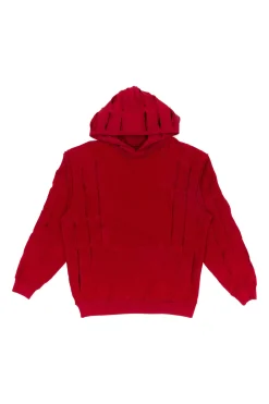 UP CYCLE SLASH HOODIE FIERY RED