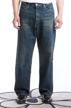 WASHED DENIM DP / WIDE PANTS INDIGO