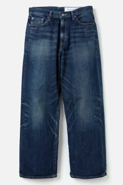 WASHED DENIM DP WIDE PANTS INDIGO