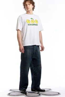 WASHED DENIM DP WIDE PANTS INDIGO