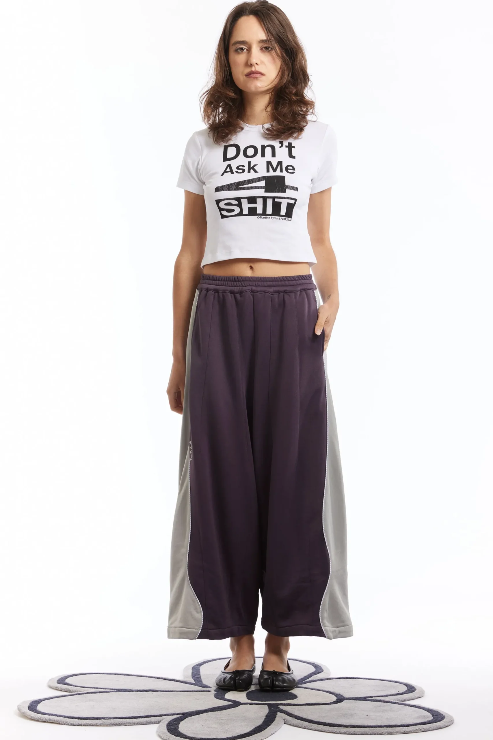 WTTC CONTRAST POSEIDON WIDE LEG TRACK PANT